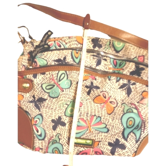 Lily Bloom Night Flight Convertible Strap Purse Butterflies - Picture 11 of 11
